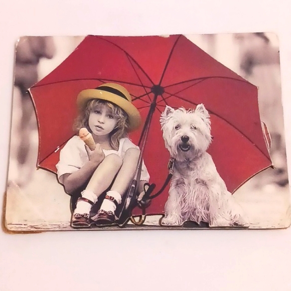 Kim Anderson Vtg "Friendship is a Gift to Share" Magnet ☂️👩‍🌾🐕☂️🐕☂️🐕☂️👩‍🌾 - Picture 7 of 7